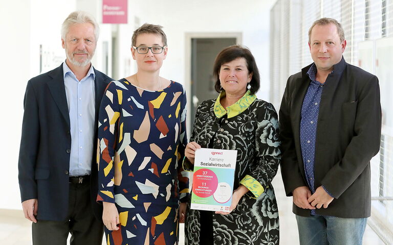 Auf dem Bild sieht man Markus Lehner, Dorothea Dorfbauer, Birgit Gerstorfer und Gernot Koren