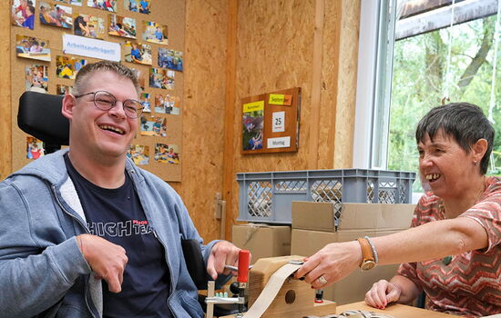 Menschen mit Beeinträchtigung bei der Arbeit